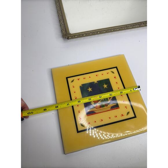 Vintage Teacup Signed print wall Hanging Tile - Picture 5 of 6